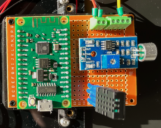 Clock with components inside